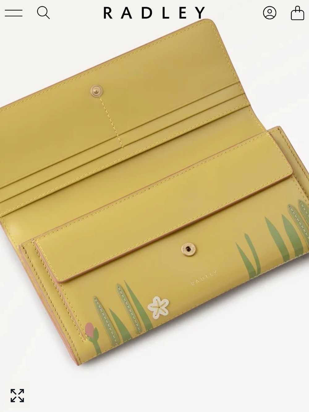 RADLEY LONDON Cream and Yellow Floral Wallet “ Spring Blooms” - Picture 4 of 4